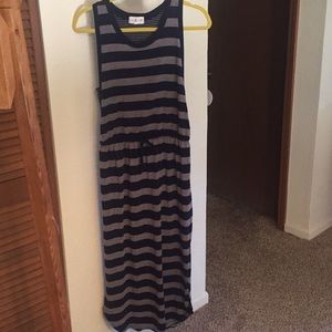 Thyme & Honey Navy/Grey maxi dress, excellent cond